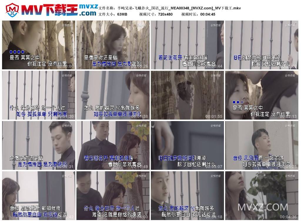 半吨兄弟-飞蛾扑火_国语_流行_MEA00348